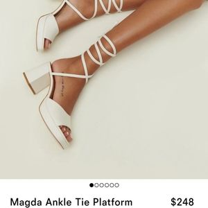 Reformation Magda Ankle Tie Platforms